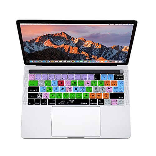 Xskn Logic Pro X inglese shortcut silicone della tastiera pellicola protettiva per multi touch bar MacBook Pro Retina 33 cm/38,1 cm (A1706 e A1707, rilascio ottobre 2016), US EU layout