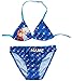 Produktbild Bikini / Triangel Bikini - " Disney - FROZEN / die Eiskönigin " - Größe 7 bis 8 Jahre - Gr. 134 bis 140 - für Mädchen Kinder - blau & türkis / Zweiteiler - zweiteilig - völlig unverfroren Prinzessin Elsa Anna Arendelle - Olaf - Blumen / geblümt - Badeanzug - Triangelbikini