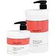 MASDERM | 2 Pack | Moisturising Face and Body Radio Frequency Gel Cream | Anti Wrinkle Cavitation Ladder | Hyaluronic Acid | Collagen | Professional | 500ml and 1 L