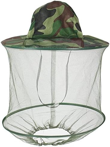 Healthy Clubs Green Camouflage Pattern Cap Mesh Net Hood Anti Mosquito Nylon Fishing Hat