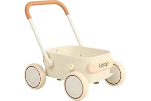 Kidpop PULA Push & Pull Walker Wagon，Baby Walker with Wheels,Toddler balance Wagon for First Learner Baby Boys/Girls Toys,7 months–3 years Year Old Birthday Gifts(White)