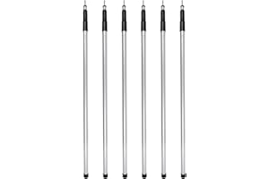 noorsk® Lot de 4 ou 6 barres télescopiques en aluminium de 80 à 180 cm ou 100 à 240 cm pour auvent, bâches, bâches