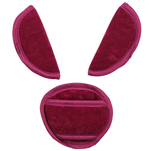 UNIVERSAL BELTS PADS SHOULDER STRAP AND CROTCH Fits most car seat straps (fuchsia)