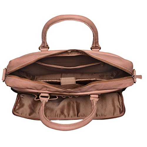 STILORD  Aaron  Umh  ngetasche Leder 15 6 Zoll Laptoptasche Aktentasche B  rotasche Unitasche mit Schultergurt Business Vintage  Farbe cognac - hellbr