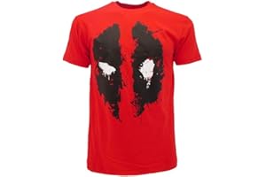 SABOR SRL T-Shirt Deadpool Maschera Originale Rossa Prodotto Ufficiale Marvel Maglia Maglietta Unisex