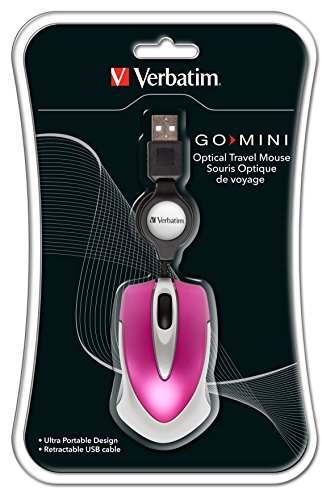 Verbatim GO MINI Mouse Ottico Travel - Portatile, Leggero, Colore Rosa