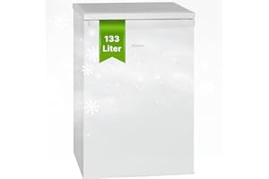 Bomann Réfrigérateur 133L blanc VS2185-1-blanc, Capacité nette : 133 litres, Éclairage intérieur à DEL, Contrôle de la température en continu, 3 clayettes en verre