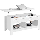 Yaheetech Lift-Up Wooden Coffee Table for Living Room with Magazine Rack Modern Design Furniture 104.5 x 49.5 x (49-61.5) cm