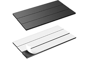 OUZRETUCU - Strisce magnetiche autoadesive forti, 6 pezzi, 15 cm x 25 mm x 2 mm, nastro magnetico adesivo per frigorifero, armadio, cucina