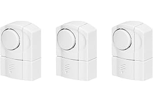 Virone AS-3 Alarmas para Casa - Juego de Mini Alarmas para Ventanas y Puertas - 3 Piezas - Funciona con Pilas (Pilas No Incluidas)