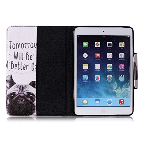 iPad Mini 1/2/3 Hülle, Deenor Bunt Painting und Stilvoll Brieftasche Tasche PU Leder Flip Protective Stand Tasche Schutzhülle Hülle für Apple iPad Mini 1/2/3 Generation.[Dog] - 7