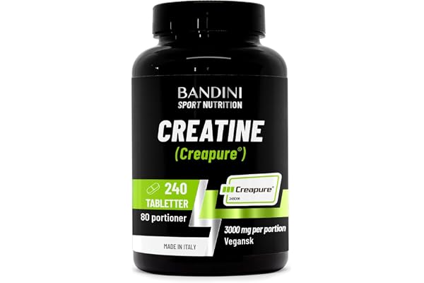 Bandini® Creatine CREAPURE® Monohydrate 240 Tabletter - kreatin monohydrat | Tillskott för träning, sport, gym och före träning - 100% vegan - Baserat på kreatinmonohydrat för ATP och återhämtning