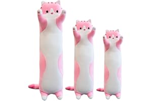 Kekeso Almohada Gigante de Gato de Peluche con Dibujos para el Cuerpo del Gatito, Juguete para NiñOs y Novias (90cm/35.4inch, Pink)