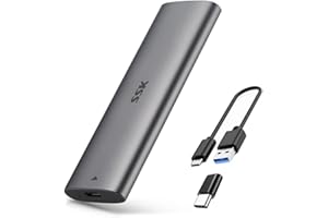SSK Alloggiamento SSD SATA M.2 senza attrezzi USB 3.2 Gen 2 (6 Gbps) Adattatore SSD esterno di tipo C Supporto Trim UASP per SSD M2 SATA NGFF 2242/2260/2280 (solo per SSD M.2 SATA)