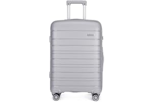 KONO Twin Wheels Travel Suitcase TSA Lock Trolley Suitcase Lightweight Polypropylene Hard Shell Trolley Case with YKK Zip