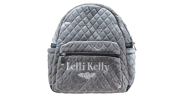 Lelli Kelly LK8399 (AR01) - Zaino da scuola in velluto grigio trapuntato,  colore: Grigio : Amazon.it: Valigeria