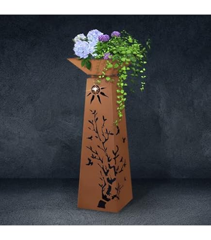Jabo Design Rostsäule RS40 – Gartendeko Mit Edelrost & Edelstahlkugeln