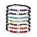 Produktbild WANZIJING 7 Stück Chakra Armband Set, Unisex Natursteine Heilung Reiki Stretchy Armband Lava Armband Schmuck für Vatertagsgeschenk