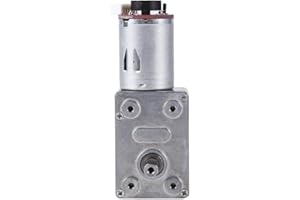 CCYLEZ DC 12V 10/20/30/40/100 RPM motoriduttore a vite senza fine ad alta coppia, motoriduttore a vite senza fine turbo con encoder Spazzola a carbone forte autobloccante in metallo prezioso(20rpm)