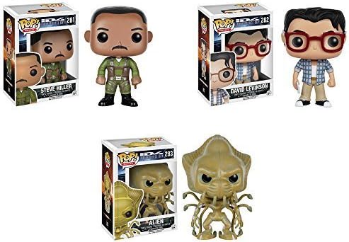 Pop! Movies: Independence Day Steve Hiller, David Levinson and Alien! Vinyl Figures Set of 3 by Independence Day