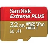 SanDisk Extreme Plus 32 GB MicroSDHC Memory Card, SD Adapter With A1 App Performance And Rescue Pro Deluxe, Up to 95 MB/s, Cl