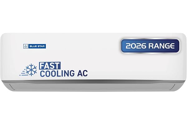 Blue Star 1 Ton 3 Star,New Star rated,Inverter Split AC (Copper, Convertible 5 in 1 Cooling, DigiQ Hepta Sensor,Blue Fins, Se