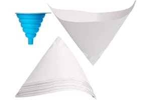 Fasizi 100 Unids Cónico Pintura Papel Coladores Desechables Filtro de Pintura Cono Embudo de Papel con Malla Fina
