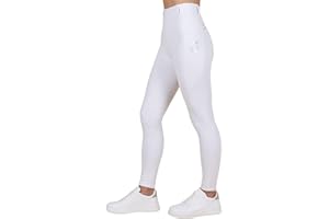 Royal Horsemen Pantalones de equitación para Mujer y niña - Cintura Alta - con Ribete Completo de Silicona - con Bolsillo para el móvil y Trabillas para el cinturón