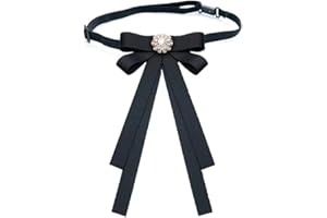 Elegtiskas Bow Brooch Pin Bow Tie Formal Pre Tied Bow Ties Collar for Women Girls