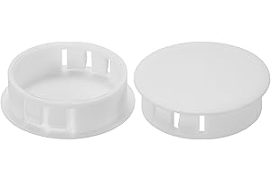 PATIKIL 35mm (1,4") Tapones Plástico para Agujeros, 20uds Empotrado Tipo Redondo Agujero Tapones Cubierta A Presión Bloqueo Agujero Tubo para Mesa Cocina Gabinete Muebles, Blanco