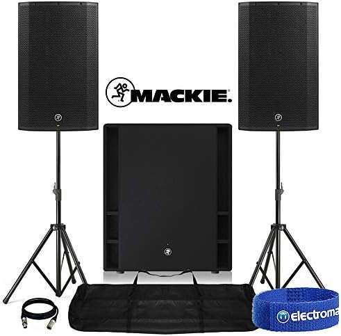 Mackie Thump15A Active Powered DJ PA Speakers, 18S Subwoofer & Stands 3800W