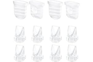 GOCROWEEN 8 Stück Entenschnabelventil & 4 Stück Silikonmembran für Lansinoh Discreet Duo, eufy E10 S1 S1 Pro,NCVI Nuliie NICEGREEN Life S32 milchpumpe, S32 Milchpumpe Ersatzzubehör