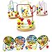 Fajiabao 2 Pcs Brightly Coloured Mini Size Wooden Bead Maze Roller Coaster Puzzle Toy Counting Frames Lovely Christmas Birthday Gift for Toddlers Random Delivery (Style A)
