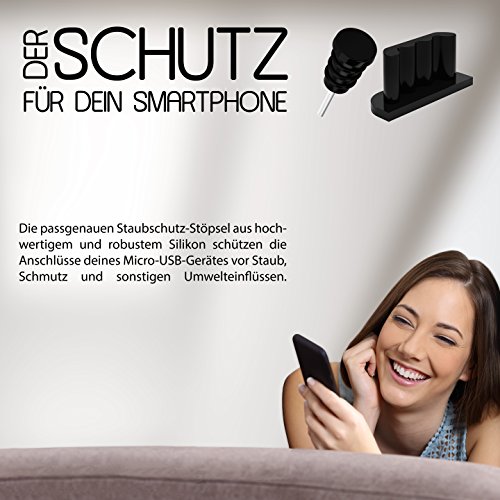 10x Staubschutz StÃ¶psel Smartphone by innoGadgets | Staubstecker, Schutz fÃ¼r Android Micro-USB Anschluss - Samsung Galaxy S7 | Silikon StaubstÃ¶psel | Transparent