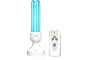 BrightArk 45W Ozon-Desinfektionslampe, E27 UV-Lampe, Keimtötende Lampe mit Ozon-Licht, mit Fernbedienung und Zeitschaltuhr, 45 Watt, UV mit Ozonproduktion