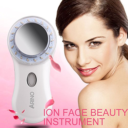 ARINO Ultraschallgerät für Gesicht Kosmetisches Ultraschallgerät Tragbare Gesicht Massagegeräte, Gesichtsbehandlung Hautverjüngung durch ION und Photon, Anti Falten Anti-Aging und Akne Muttertagsgeschenke - 8