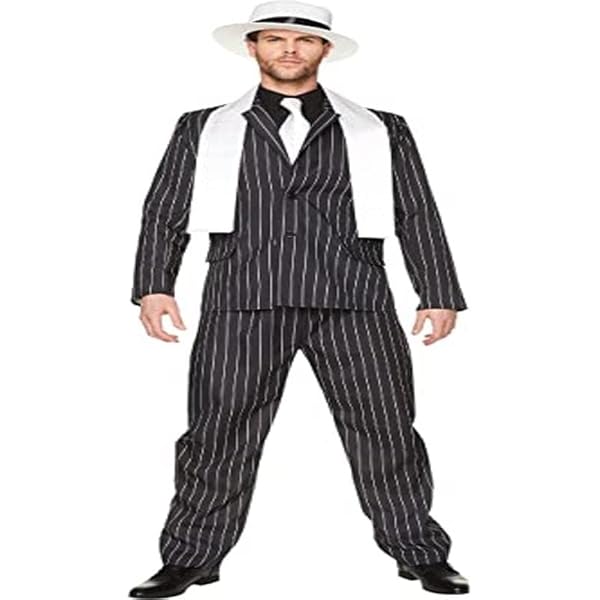 Blulu Gatsby Gangster kostuum voor heren, cosplay, outfit met vest, fedora- hoed, zakhorloge, bretels, vlinderdas voor mannen, Halloween, cosplay, zwart Blulu Gatsby Gangster kostuum voor heren, cosplay, outfit met vest, fedora- hoed, zakhorloge, bretels, vlinderdas voor mannen, Halloween, cosplay, zwart