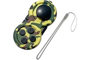 HAOSHICS Fidget Pad Controller portatile Fidget Controller classico retrò Gioco Fidget Toy Controller portatile con 8 funzioni Fidget Controller di gioco per adolescenti alleviare l'ansia da stress