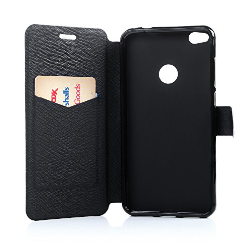 Lanveni Huawei P8 Lite (2017) Hülle, Handyhülle P8 Lite 2017 Flip Case Cover PU Lederhülle Schutzhülle Magnetverschluss Ledertasche mit Stander Function Brieftasche Card Slot Handy Tasche mit Bunte Gemalt Design (Spiegelbild) - 6