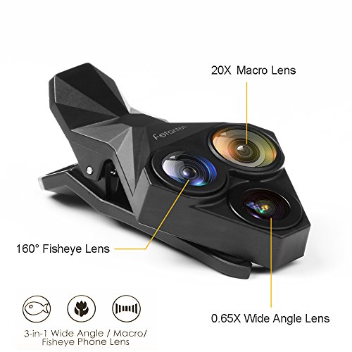 Fisheye-Lens-Fetanten-3-in-1-Clip-On-Mobile-Phone-Camera-Lens-kit-160x-035-Fisheye-Lens-110x065-Wide-Angle-Lens-20X-Macro-Lens-for-iPhone-Huawei-iPad-and-Most-Android-Smartphone