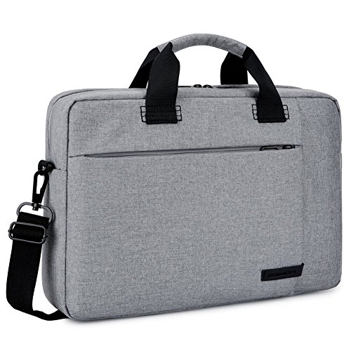 Laptop Tasche 15,6 Zoll, BRINCH stilvoll Nylon Laptop Messenger Bag Umhängetasche Schultertasche Aktentasche für 15-15,6 Zoll Laptop / Notebook / MacBook / Ultrabook / Chromebook Computers,Grau - 9