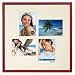 Produktbild Hama 00114604 - Bilderrahmen (Multi Picture Frame, Burgund, Holz)