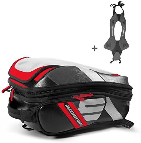 Tank Bag Yamaha YZF-R6 S Bagster Stunt PVC 5849NR 21-32 liters red + Fitting Support Easy Road