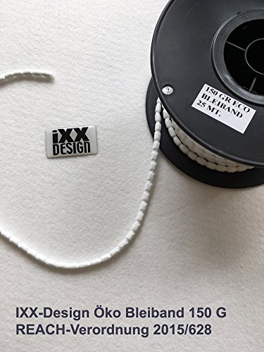 Bleiband , Bleischnur zur Beschwerung der Gardinen , 150 Gramm / m , Preisangabe je Meter , bestimmen Sie die gewünschte Länge selbst