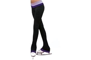 COYI Eiskunstlauf Hose Thermo,Eiskunstlauf-Übungshose Für Mädchen Und Frauen, Warme Eislaufhose Leggings Eislaufstrumpfhose(Size:XL,Color:Schwarz)