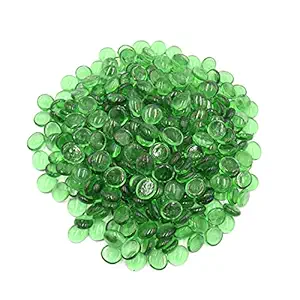 Flat Glass Marbles for Vases - 5 LB Transparent Green Decorative Stone Beads for Vases, Crafts, Table Scatter, Aquarium and Fish Tank Pebbles, Party Centerpieces, Gem D?cor, Mosaics, Floral Displays