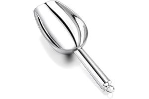 Eisschaufel, Joyfair Edelstahl Abwiegeschaufel Mehlschaufel Futterschaufel Sackschaufel Abfüllschaufel für Küche/Bar/Buffet/Party/Garten, Vielseitig, Rostfrei & Spülmaschinenfest - 148ml