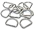 Produktbild D-Ringe-Halbringe, 10 Stück 20x15,5x3mm *verchromt* für 20mm Gurt/Band geeignet.