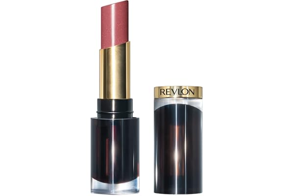 Revlon, Rouge à lèvres Super Lustrous Glass Shine, haute brillance, formule crémeuse et hydratante, infusée en acide hyaluronique, aloe vera et quartz rose 003 Glossed Up Rose, 3.1g
