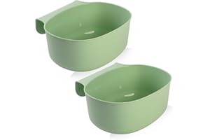 Penelife 2x Wickeltisch Organizer zum Anhängen - Auffangschale für Küchenabfälle zum Einhängen - Waschschüssel Baby für Wickeltisch - Abfallschale Abfalleimer Schubladen Abfallbehälter grün